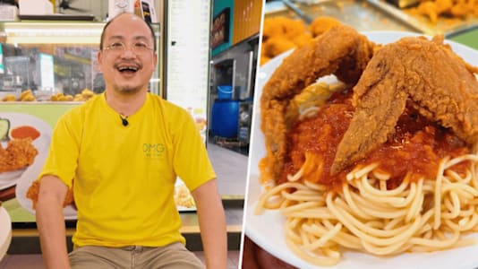 Former Granite Mining Boss Turned Hawker Sells Jollibee-Style Chicken & Spaghetti At OMG Fried Chicken