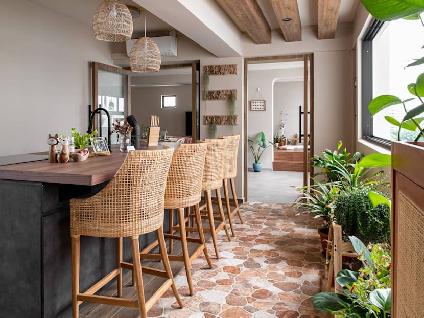 This 5-Room Resale Flat Now Looks Like A Stunning Bali Resort Villa After An $80K Renovation