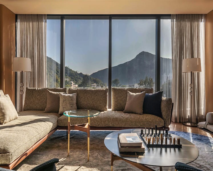 This Hong Kong hilltop apartment's decor was inspired by its spectacular natural views