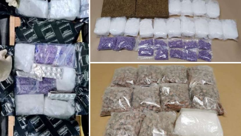 7 arrested, almost S$2.3m worth of drugs seized during 2-day drug bust