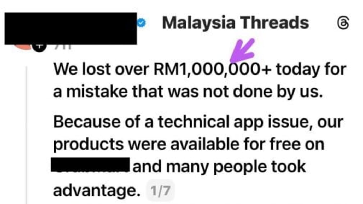 误标“免费”引发抢购潮 马国商家24小时亏逾31万新元