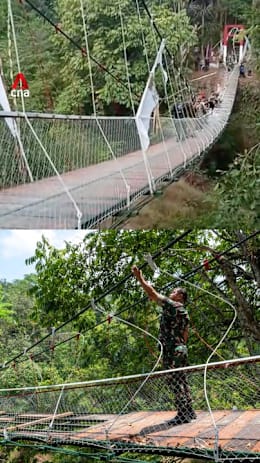 Indonesia’s army to rebuild bridge that collapsed in viral video