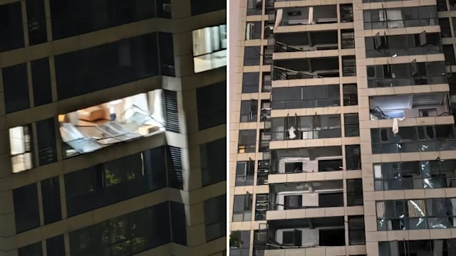 湖北强风掀飞窗户 男子疑遭卷出12楼坠地重伤