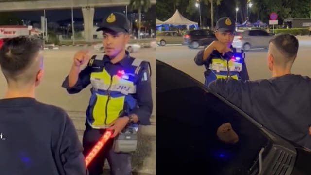 用手语和聋哑人士沟通 马国交警获网赞