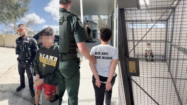 美国两童威胁枪杀师生 警察公开逮捕画面惹争议