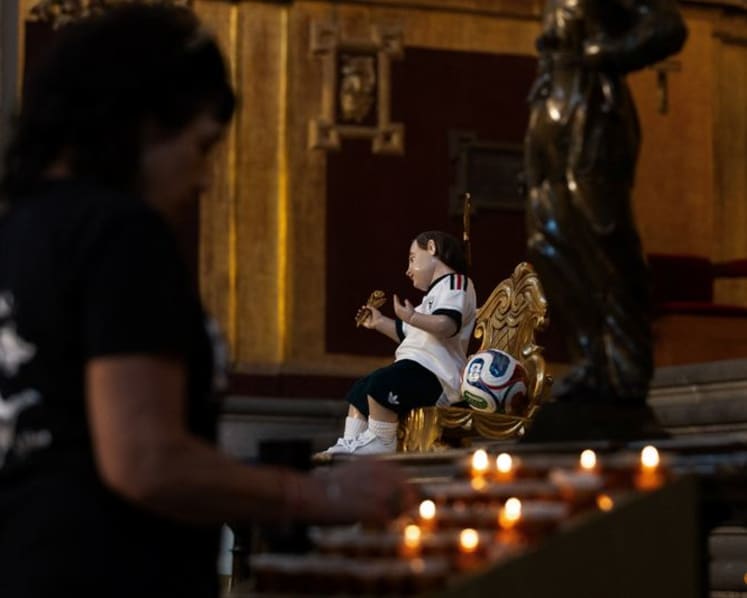 Praying for a World Cup miracle? Fans flock to baby Jesus in Mexico kit