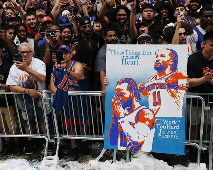 Euphoric Knicks fans flood New York for NBA championship ticker-tape parade