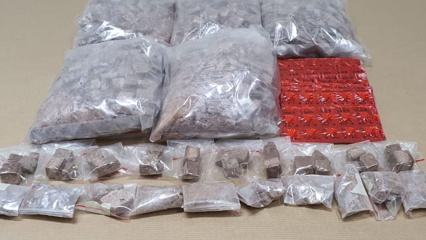 CNB officers seize S$230,000 worth of drugs, including 3kg of heroin at Serangoon and Amber Road