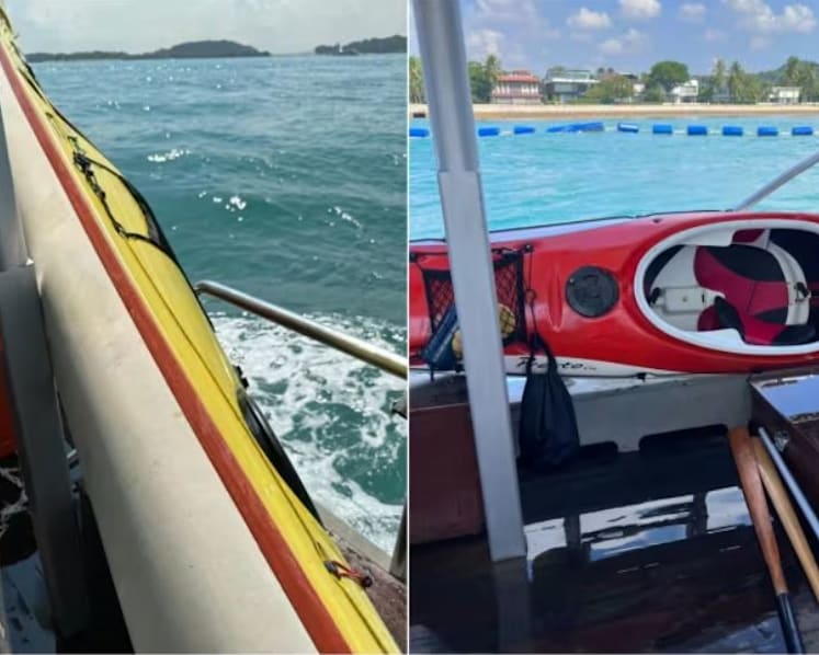 Missing kayaker was trying to rescue companion when she was 'swept under' by currents off Sentosa