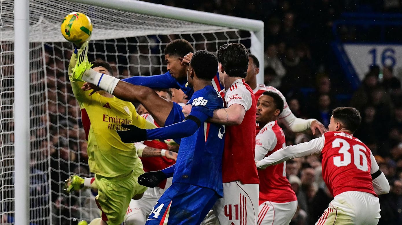 英联杯：切尔西首回合半决赛 2比3不敌阿申纳