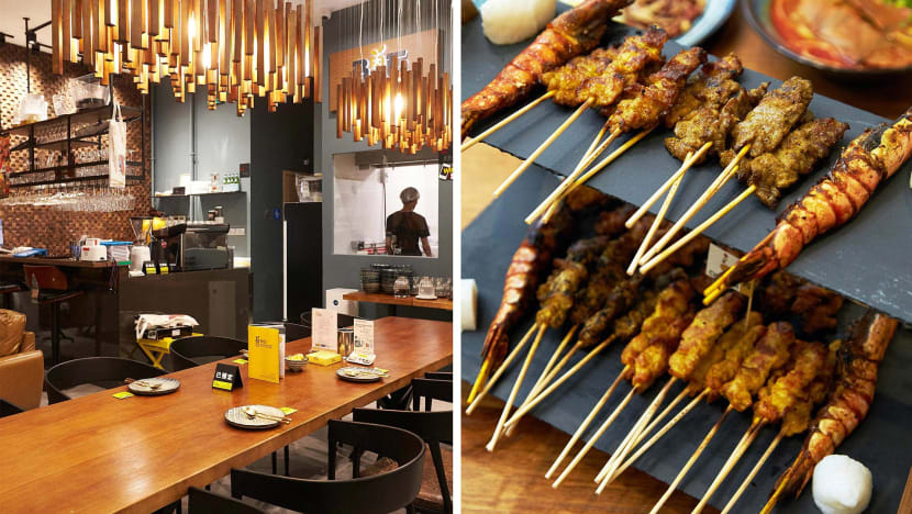 Satay In A Stylish Setting, With An Organic Salad Bar Satay In A Stylish Setting, With An Organic Salad Bar