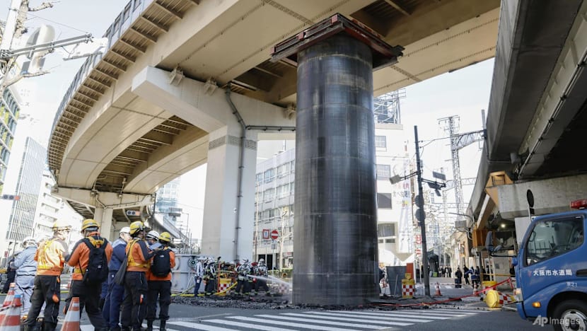 A giant steel pipe's mysterious overnight growth spurt baffles Osaka