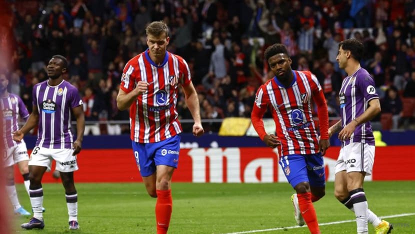 Alvarez double helps Atletico to 4-2 win over bottom club Valladolid