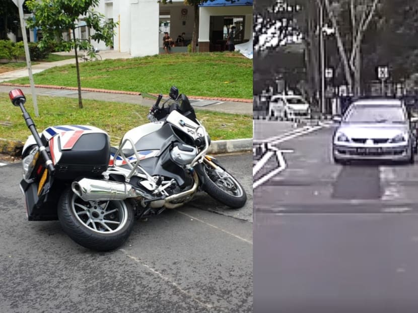 Senior Staff Sergeant Haidil Osman was knocked off his motorbike while chasing a car that evaded a roadblock.