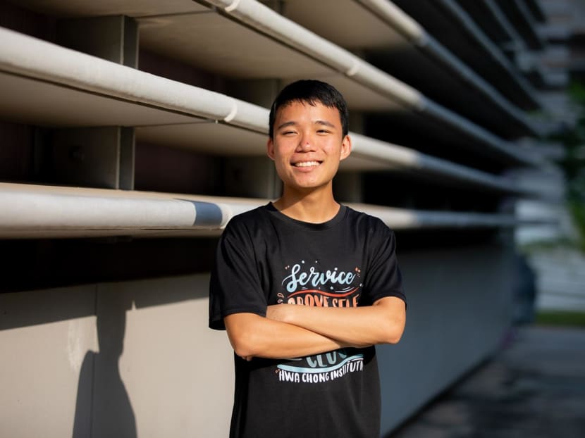 Hwa Chong Institution studen Kavan Tay, 18, poses for a photo on Oct 26, 2023.
