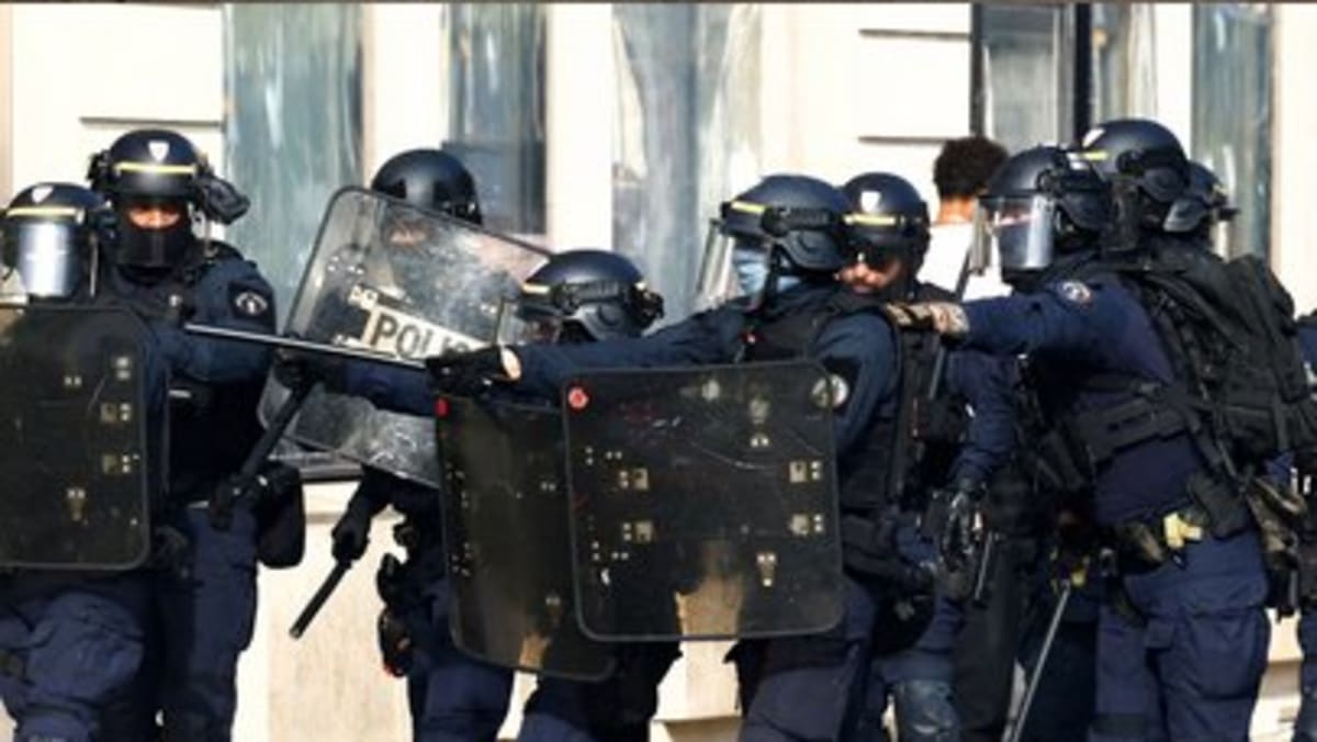 French riot police fire tear gas as thousands rally over school funding ...