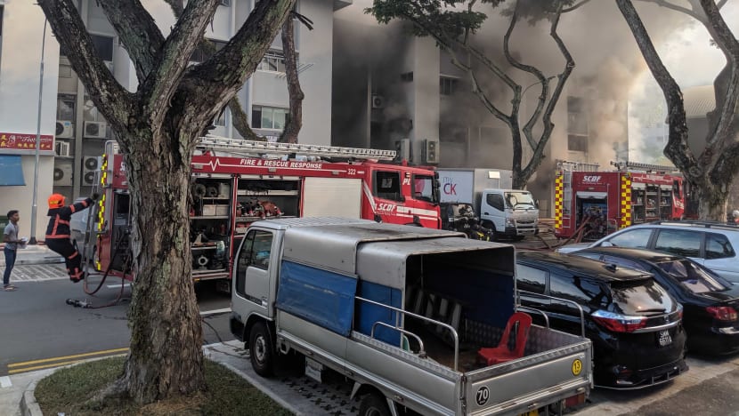 Massive fire at Ang Mo Kio Ave 6, eight people taken to hospital