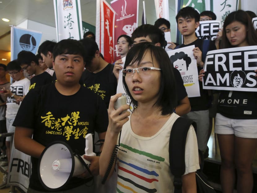 Hong Kong students protest near Singapore consulate urging Amos Yee's release