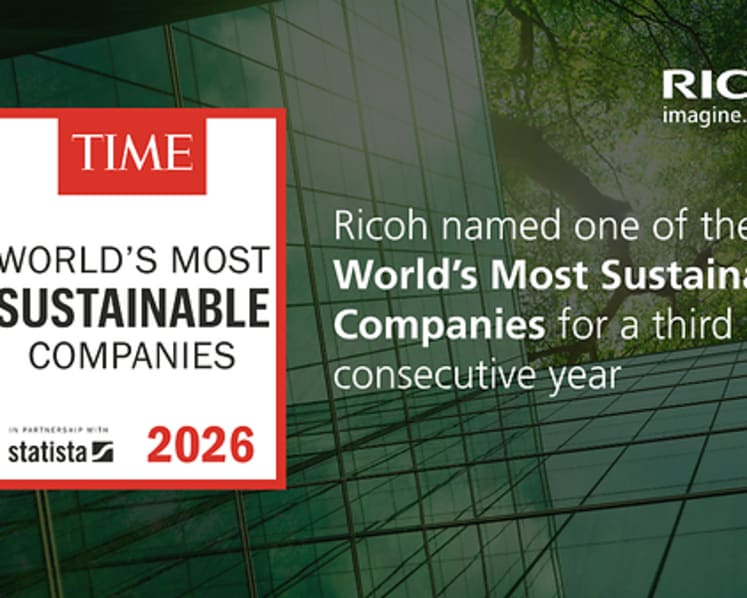 Ricoh earns place on TIME World's Most Sustainable Companies 2026 list for third consecutive year