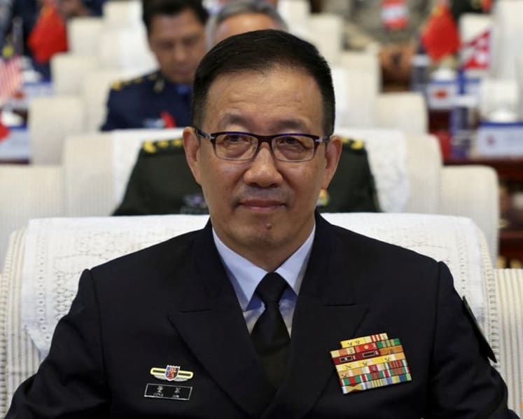 Chinese Defence Minister Dong Jun at public meeting a week after report of graft investigation