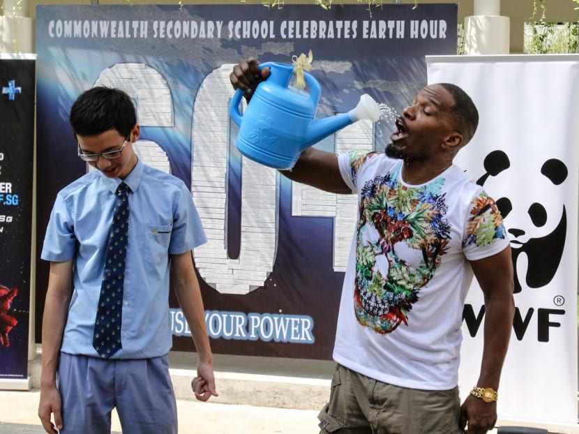 Spider-Man swings down to Commonwealth Secondary School