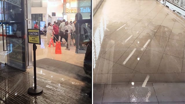 金文泰广场一楼局部积水 商场：已迅速处理未影响营运