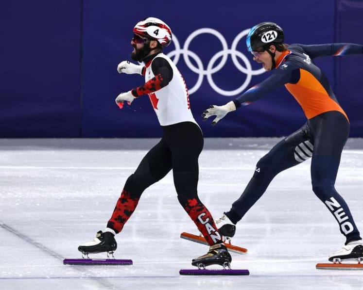 Short track-Canada's Dubois holds off Dutch brothers to win 500 metres