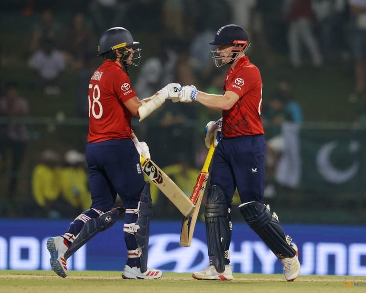 Brook ton leads England to nervy win over Pakistan and T20 World Cup semis
