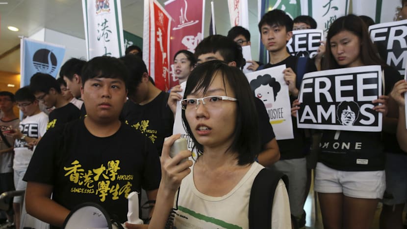 Hong Kong students protest near Singapore consulate urging Amos Yee's release