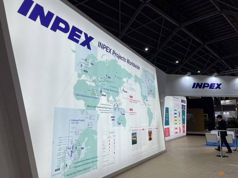 FILE PHOTO: Japan's top oil and gas explorer Inpex's booth is seen at Gastech 2023 in Singapore September 7, 2023. REUTERS/Florence Tan/File Photo