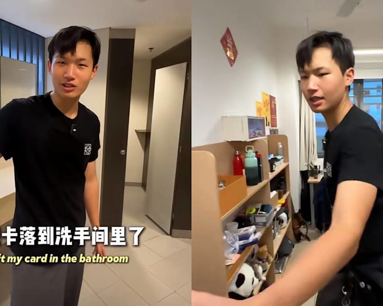 Chinese NTU student with 'S$2,000-3,000' monthly allowance gives tour of his 'S$400 a month' hostel