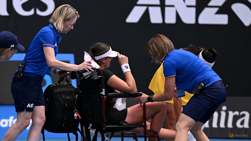 Players hit by cramp as heat and heartbreak strike at Australian Open