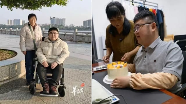 一句“我就一直背你” 母亲助罕病儿读到博士当老师 
