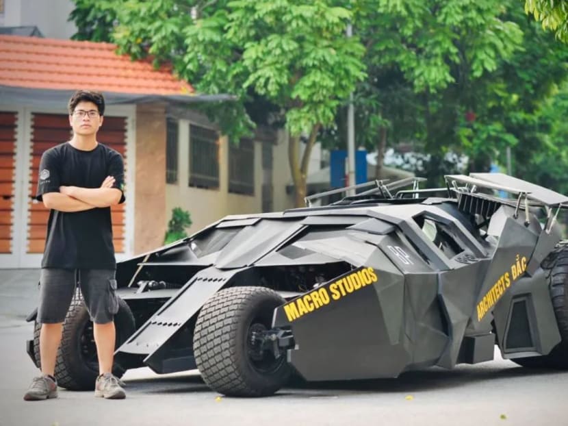 Vietnamese college student Nguyen Dac Chung started working on his own Batmobile design beginning last year to bring to life Bruce Wayne’s iconic ride.
