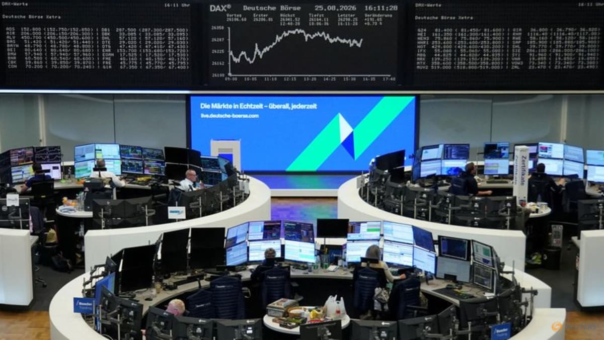 World stocks steady as Nvidia boost tempers Jackson Hole caution