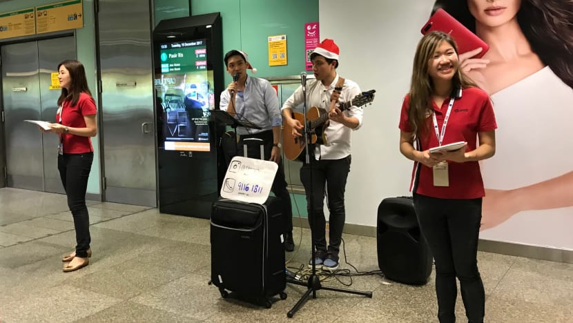 Buskers bring festive cheer to MRT stations and bus interchanges