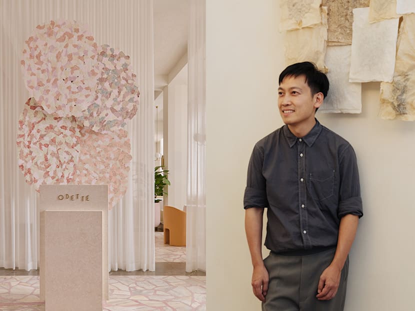 Singaporean designer Sacha Leong returns to Odette 10 years after creating its original pastel-hued interior
