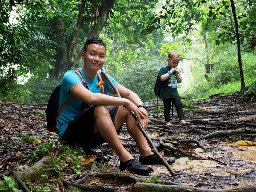 Darren Quek (left) pictured at Rifle Range Nature Park on Sept 7, 2018. Darren Quek (left) pictured at Rifle Range Nature Park on Sept 7, 2018.