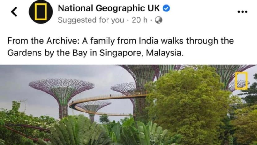 #trending: National Geographic UK removes Facebook post after gaffe saying Singapore is part of Malaysia