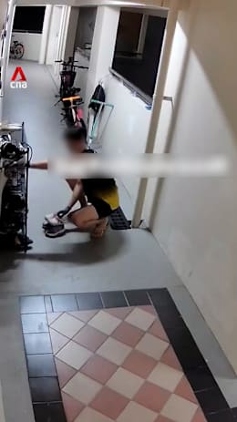 Man caught on camera stealing shoes outside HDB unit in Woodlands