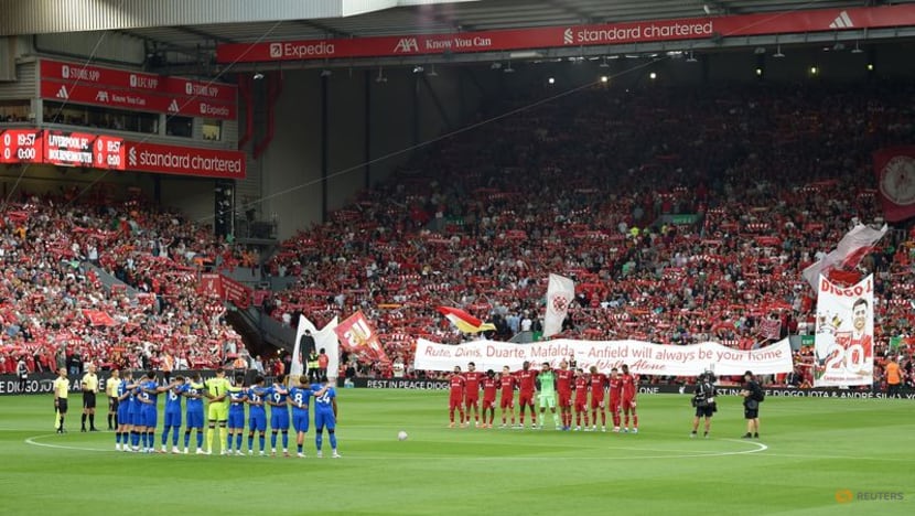 Jota remembered by Liverpool in emotional tribute at season opener Jota remembered by Liverpool in emotional tribute at season opener