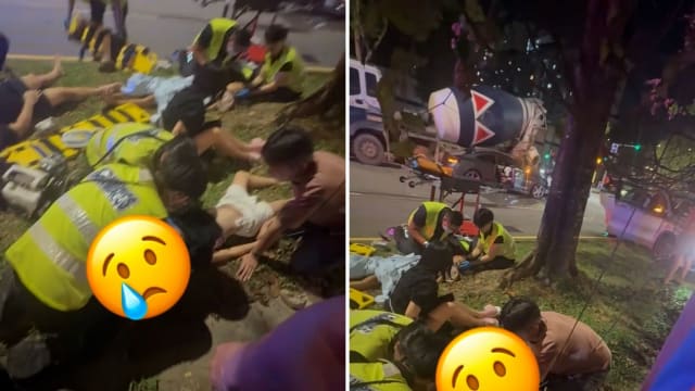 宏茂桥发生车祸 三人送院包括两孩童