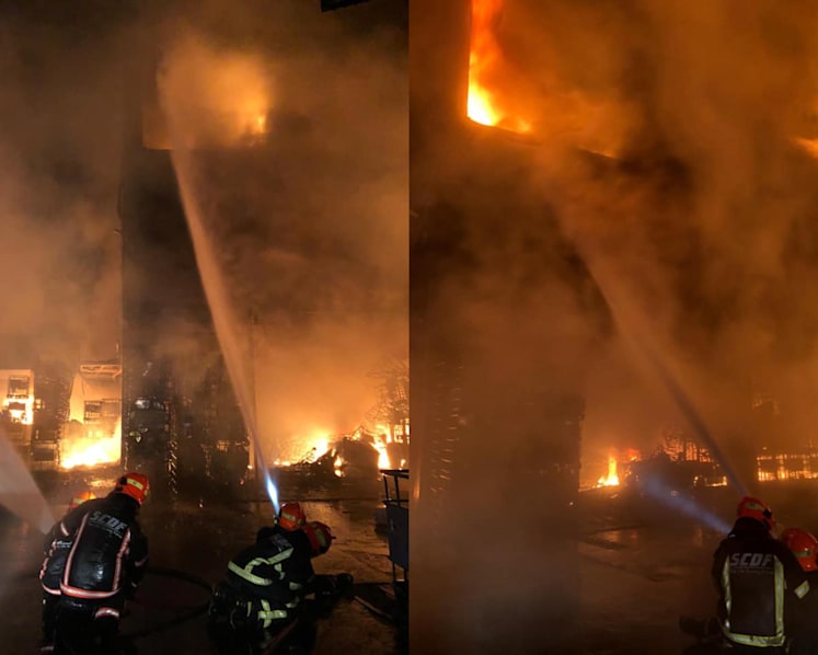 SCDF battling fire in Tuas industrial estate, operation ongoing