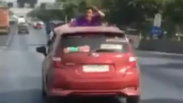 泰男离婚前见妻情夫崩溃 趴车顶奔15公里威胁停车