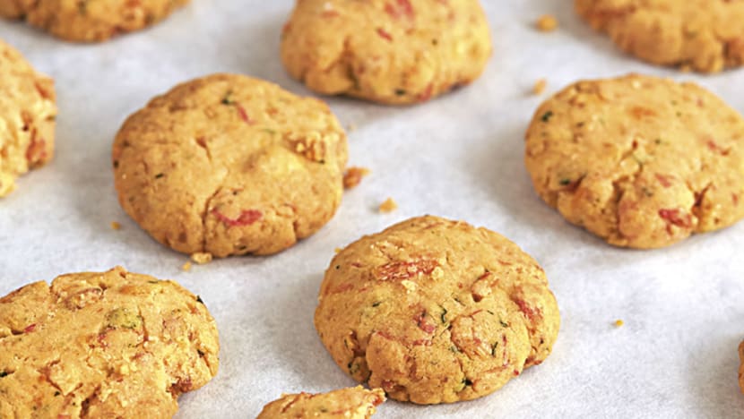 Salted Egg Yolk And Sakura Ebi Cookies — The Ultimate Umami Bomb