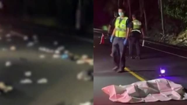 台湾恐怖车祸！男子疑遭多车碾压  尸块散落百米范围