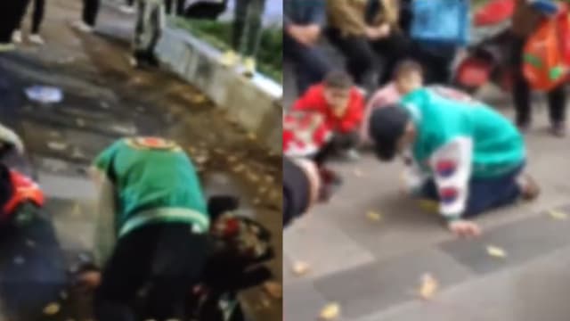 痴情男跪地逾20小时求前女友复合 网民：分得好！