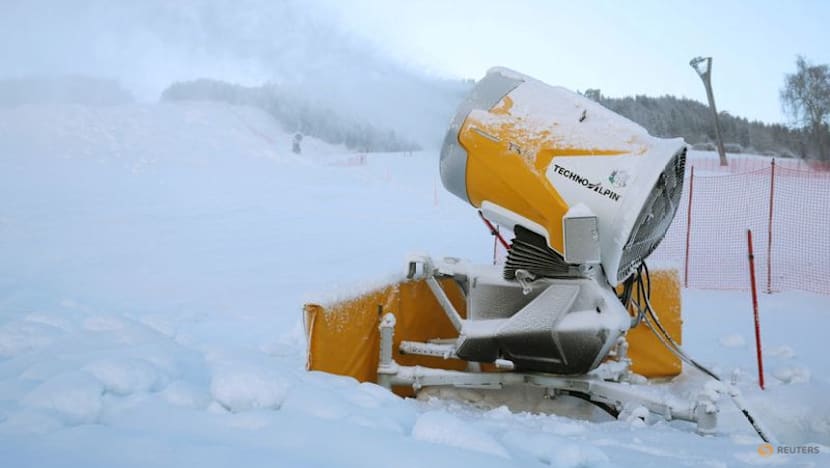 Snowmakers feel the heat as climate change tests Milano Cortina Winter Games
