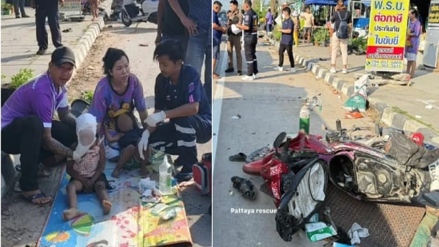泰国孕妇被重型货车撞死 胎儿被排出体外