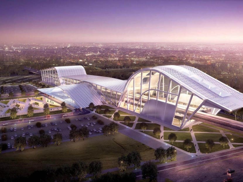 An artist’s impression of Batu Pahat station on the KL-Singapore HSR line.